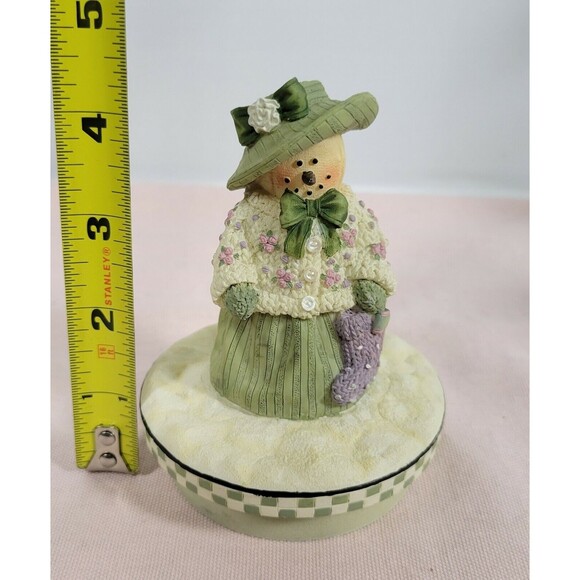 Plum Pudding by Heather Hykes 4-1/2” Snowman Girl Candle Topper Artisan Flair - Picture 8 of 9